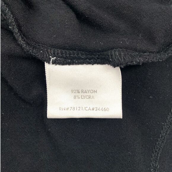 EILEEN FISHER Black Long Sleeve Scoop Top Medium Petite Basic‎ Capsule Layer - Picture 5 of 5